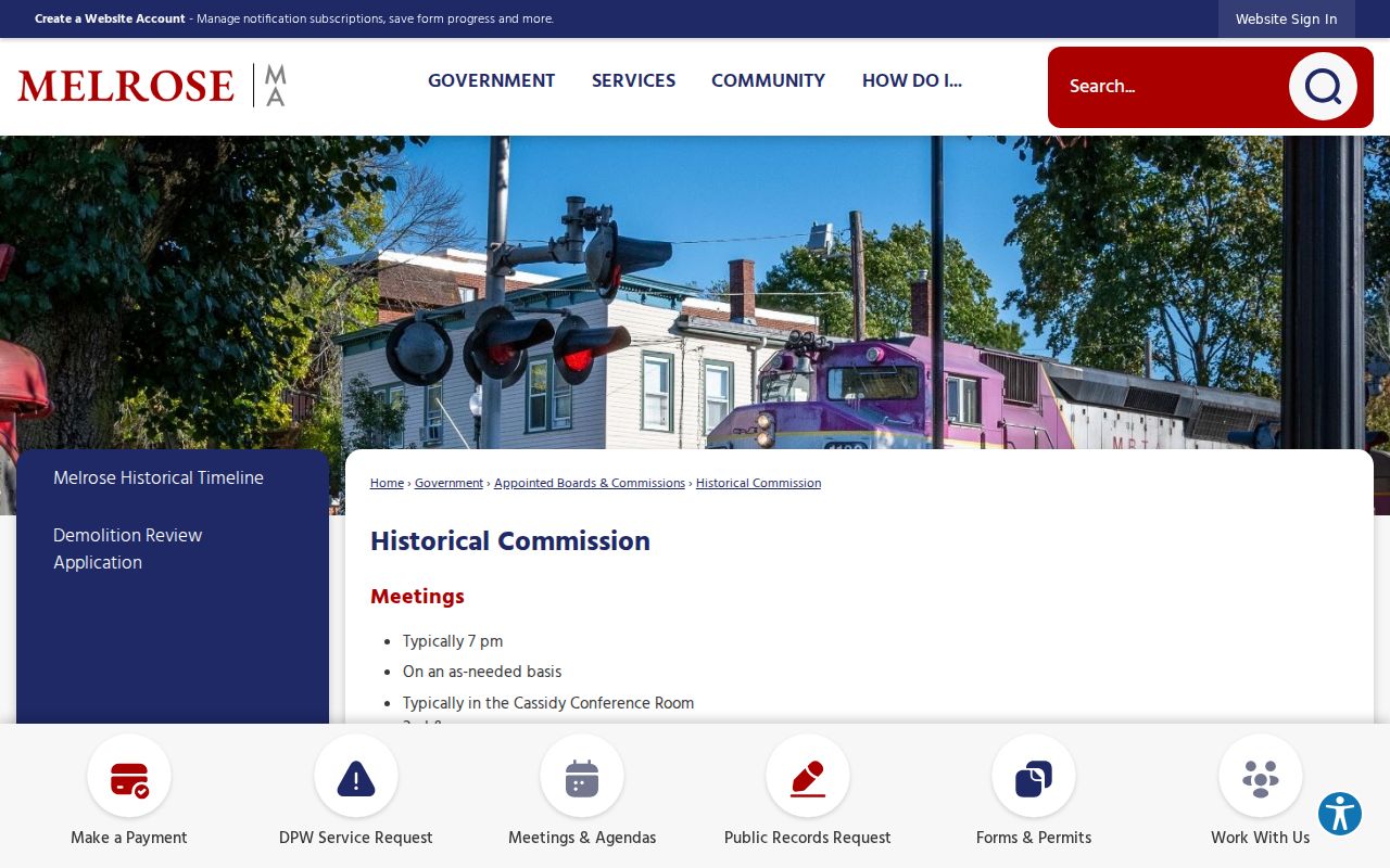 Melrose street directory historic-property research guidance